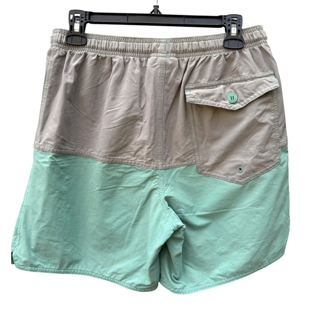 Patagonia Mens Medium Swim Shorts Grey Green Colorblock 5